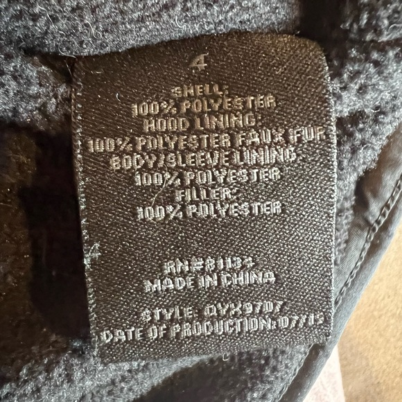 4T Hooded Puffer Coat - AQ Explore the Unknown - black & grey - Picture 4 of 5